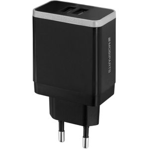Mobiparts USB thuislader met 2 poorten - Quick Charge 3.0 - 4,6A / zwart