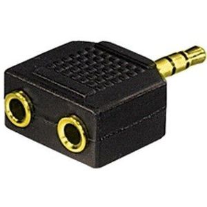 3,5mm Jack naar 2x 3,5mm Jack stereo audio splitter - verguld / zwart