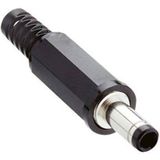 DC connector recht - 4,0 x 1,7 mm - soldeerbaar / zwart