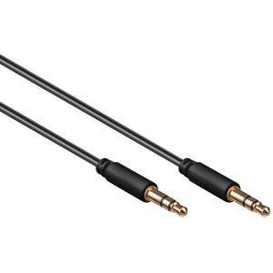 3,5mm Jack stereo audio slim kabel / zwart - 3 meter