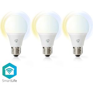 Nedis SmartLife Wi-Fi LED-lamp - E27 fitting / warm-wit tot koud-wit (3 stuks)