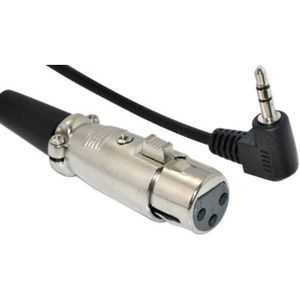 XLR (v) - 3,5mm Jack (m) haaks audiokabel - 0,30 meter