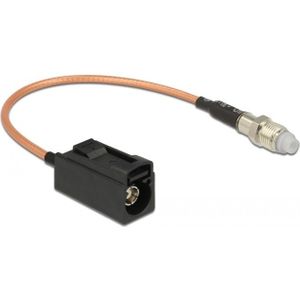 Fakra A (v) - FME (v) adapter kabel - RG316 - 50 Ohm / transparant - 0,20 meter