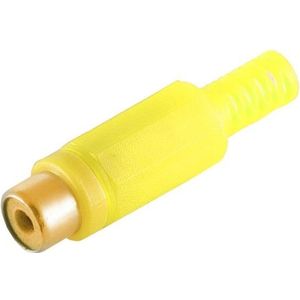 Tulp (v) audio/video connector - verguld - plastic / geel