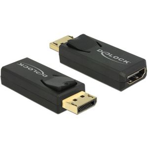 DeLOCK premium DisplayPort naar HDMI actieve adapter - DP 1.2 / HDMI 1.4 (4K 30Hz) / zwart
