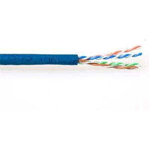 U/UTP CAT6a 10 Gigabit netwerkkabel met flexibele aders - AWG24 - PVC / blauw - 305 meter