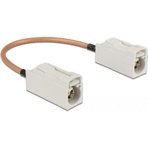 Fakra B (v) - Fakra B (v) antenne kabel - RG316 - 50 Ohm / transparant - 0,15 meter