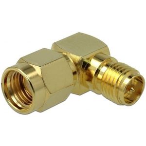RP-SMA (m) - RP-SMA (v) haakse adapter - 50 Ohm / 3 GHz