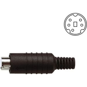 Mini DIN 5p connector mannelijk