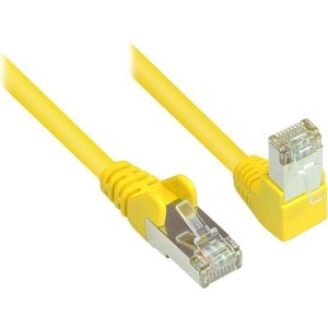 S/FTP CAT6 Gigabit netwerkkabel haaks/recht / geel - 5 meter
