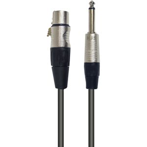 NJS/Rean Professional XLR (v) - 6,35mm Jack mono (m) kabel | 6 meter