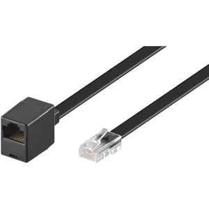 RJ45 - RJ45 8-aderige ISDN telefoon verlengkabel / zwart - 15 meter