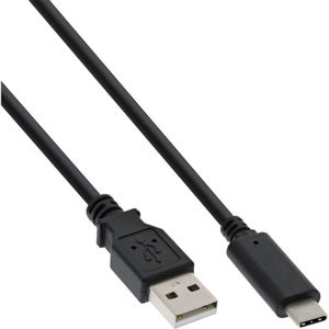 USB-C naar USB-A kabel - USB2.0 - tot 1A / zwart - 1 meter