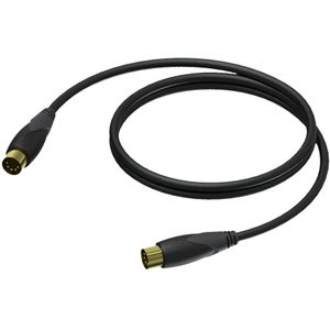 Procab CAM400 DIN 5-pins MIDI kabel / zwart - 5 meter