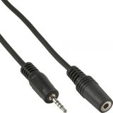 2,5mm Jack 4-polig (m) - 3,5mm Jack 4-polig (v) kabel - 0,20 meter