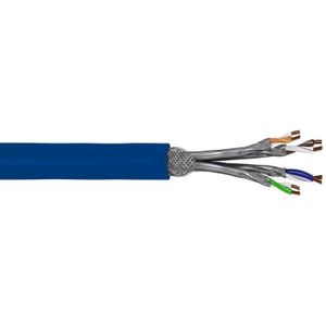 SFTP CAT7a+ netwerkkabel | vaste aders | AWG22 | LSZH | blauw | 50 meter