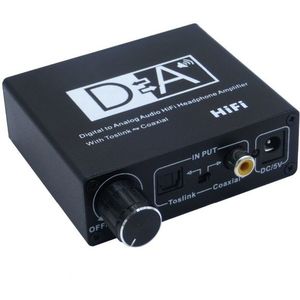 Digitaal naar analoog audio converter (DAC) met hoofdtelefoon versterker