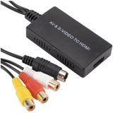 Tulp Composiet AV & S-VHS naar HDMI converter / zwart - 0,50 meter