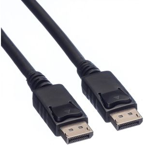 Industriële DisplayPort kabel - versie 1.2 (4K 60Hz) - TPE mantel / zwart - 5 meter