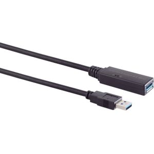 Actieve USB naar USB verlengkabel - voeding via Micro USB - USB3.0 - tot 0,9A - 5 meter