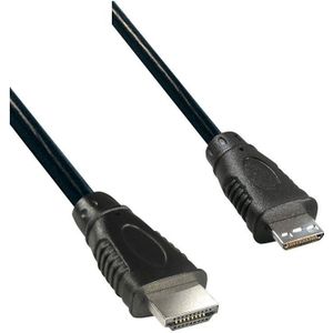 Mini HDMI - HDMI kabel - versie 1.4 (4K 30Hz) / zwart - 1 meter