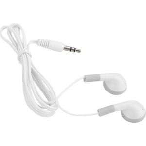 Stereo earphones voor tours, musea, scholen etc. / wit - 1,2 meter
