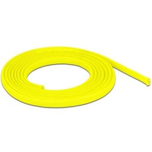 Polyester kabelsleeve | rekbaar | 6mm | geel | 2 meter