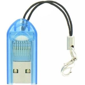 USB Cardreader sleutelhanger met USB-A connector en 1 kaartsleuf - voor Micro SD - USB2.0