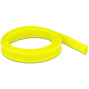 Polyester kabelsleeve | rekbaar | 19mm | geel | 2 meter
