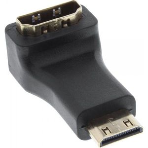 Mini HDMI - HDMI adapter - 90° haaks naar beneden - versie 1.4 (4K 30Hz)