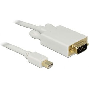 Premium Mini DisplayPort 1.1a naar VGA kabel / wit - 5 meter