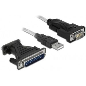 USB-A (m) naar 9-pins SUB-D / 25-pins SUB-D (m) seriële RS232 adapter / FTDI chip - 1,8 meter