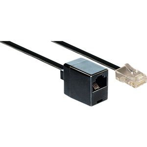 RJ45 - RJ45 4-aderige ISDN telefoon verlengkabel / zwart - 10 meter