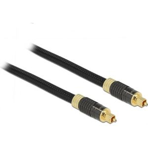 Premium digitale optische Toslink audio kabel met nylon mantel - 8mm / zwart - 2 meter