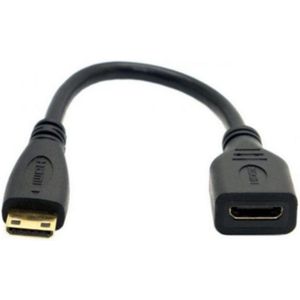 Mini HDMI verlengkabel - versie 1.4 (4K 30Hz) / zwart - 0,15 meter