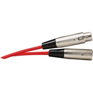 XLR (m) - XLR (v) audiokabel / rood - 1 meter