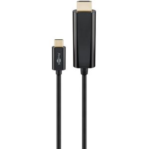 Goobay USB-C naar HDMI 4K 60Hz kabel / zwart - 1,8 meter