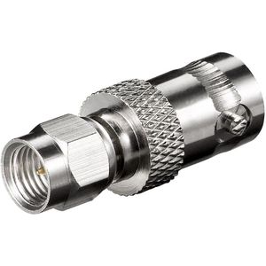 Goobay SMA Adapter - SMA (m) naar BNC (v) - voor RG 174/U kabel - 50 Ohm - met vergulde pin