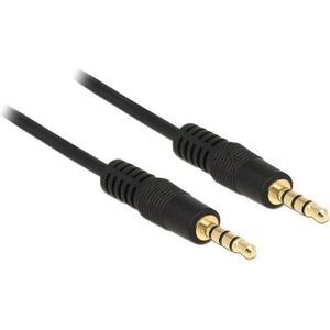 3,5mm Jack 4-polig audio/video kabel AWG24 / zwart - 3 meter