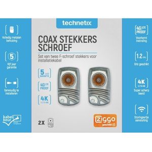 Technetix TN-F-CON-A S Coax Doe-het-zelf Stekker 2x F-male