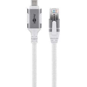 Goobay USB-C naar RJ45 LAN kabel | USB3.0 | CAT6 | wit | 1 meter
