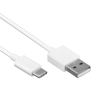USB-C naar USB-A kabel - USB2.0 - tot 1A / wit - 3 meter