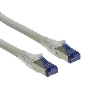 Premium S/FTP CAT6a 10 Gigabit netwerkkabel / grijs - LZSH / UL 94 V-2 - 30 meter