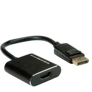 Premium DisplayPort 1.4 naar HDMI 2.0 actieve adapter (4K 60 Hz + HDR) / zwart - 0,15 meter