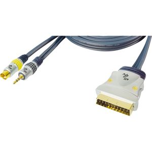 Premium S-VHS en 3,5mm Jack (m) - Scart (m) kabel - 3 meter