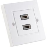 S-Impuls HDMI inbouw wandcontactdoos met 2 aansluitingen - versie 1.3 (Full HD 1080p)
