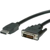 DisplayPort 1.1 naar DVI kabel  (1920 x 1200) /  LSZH - UL - 1 meter