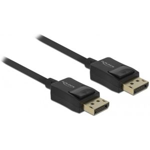 Dunne premium coaxiale DisplayPort kabel kabel - versie 1.4 (5K/8K 60Hz) / zwart - 3 meter