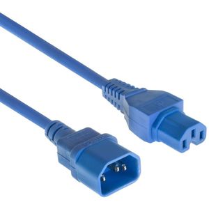 C15 - C14 stroomkabel voor UPS/PDU - 3x 1,00mm (rubber) / blauw - 1,8 meter
