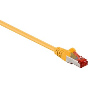 S/FTP CAT6 Gigabit netwerkkabel / geel - LSZH - 0,25 meter